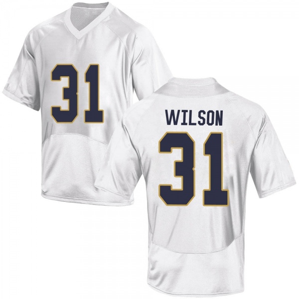 Tyler Wilson Notre Dame Fighting Irish NCAA Youth #31 White Game College Stitched Football Jersey JWK8555YY